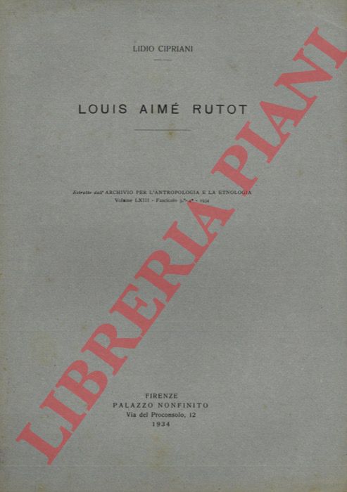 CIPRIANI Lidio - - Louis Aim Rutot.