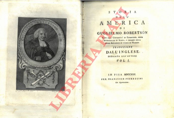 ROBERTSON Guglielmo (William) - - Storia dell'America.