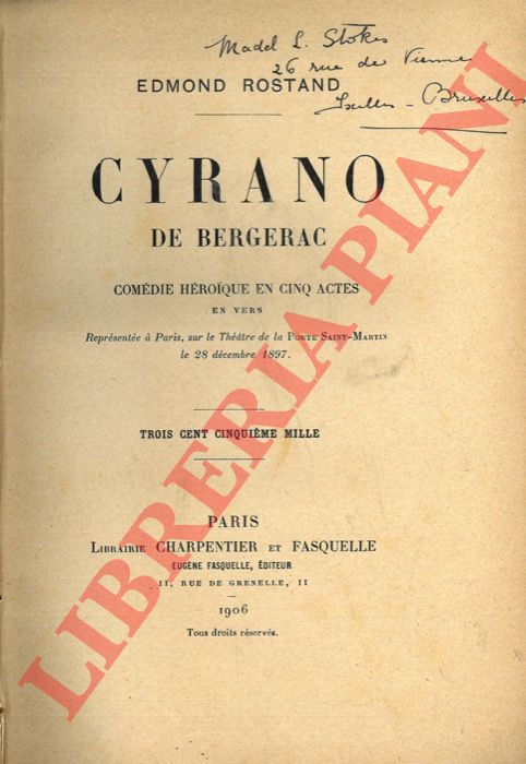 ROSTAND Edmond - - Cyrano de Bergerac.