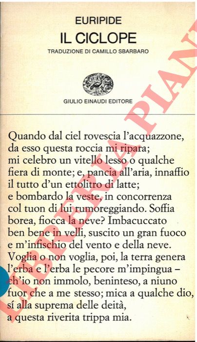 EURIPIDE - - Il ciclope.