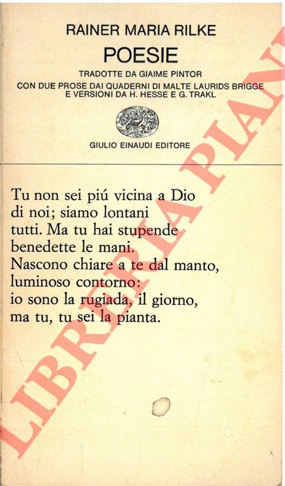 RILKE Rainer Maria - - Poesie.