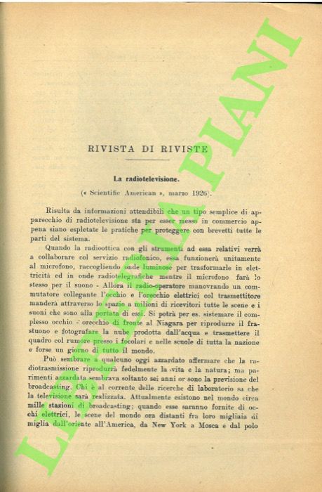 E.C. - - La radiotelevisione.