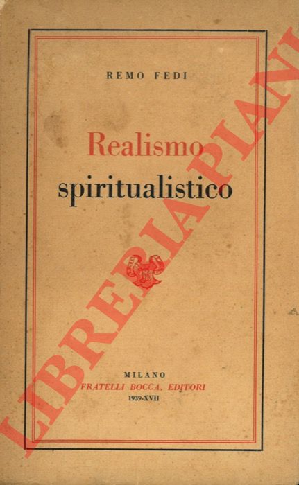 FEDI Remo - - Realismo spiritualistico.