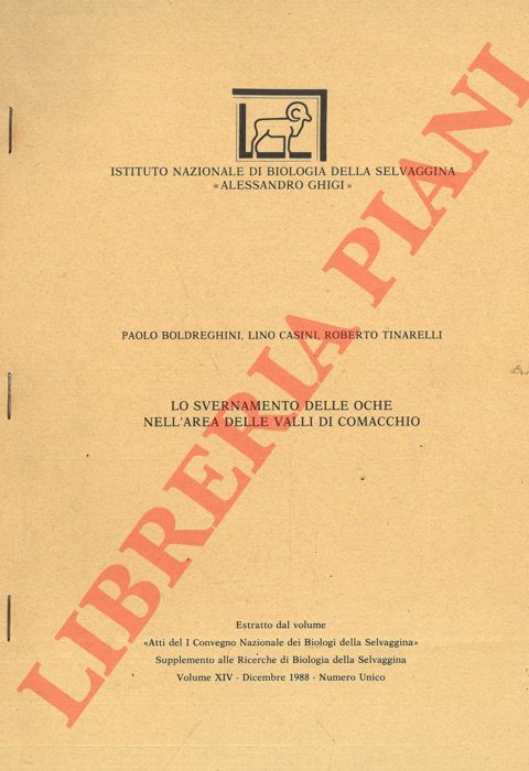 BOLDREGHINI Paolo - CASINI Lino - TINARELLI Roberto - - Lo svernamento delle oche nell'area delle Valli di Comacchio.