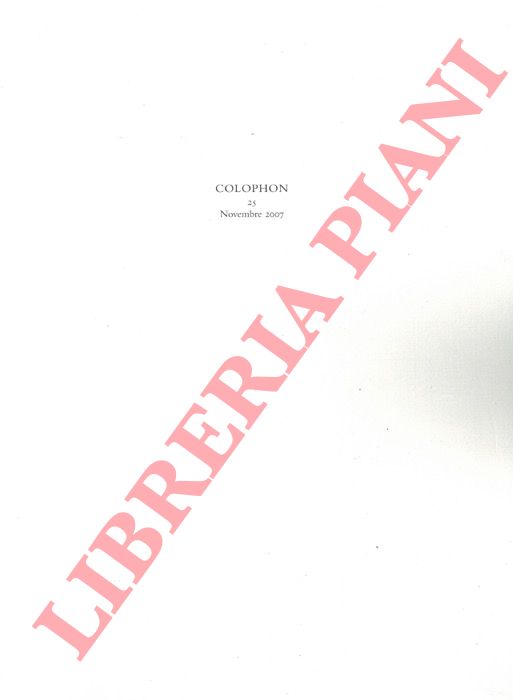 (FIORIN Egidio) - - Colophon. Quadrimestrale di libri d'artista e dei bei libri.