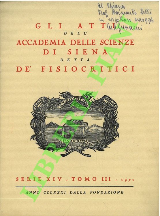 CUSCANI POLITI Pietro - - Avanzo mandibolare di 'ovis aries palustris rut' rinvenuto negli strati superficiali delle sabbie gialle di Val di Pugna presso Siena.