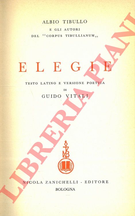 TIBULLO Albio - - Poesie.