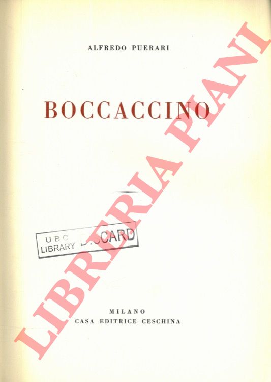 PUERARI Alfredo - - Boccaccino.