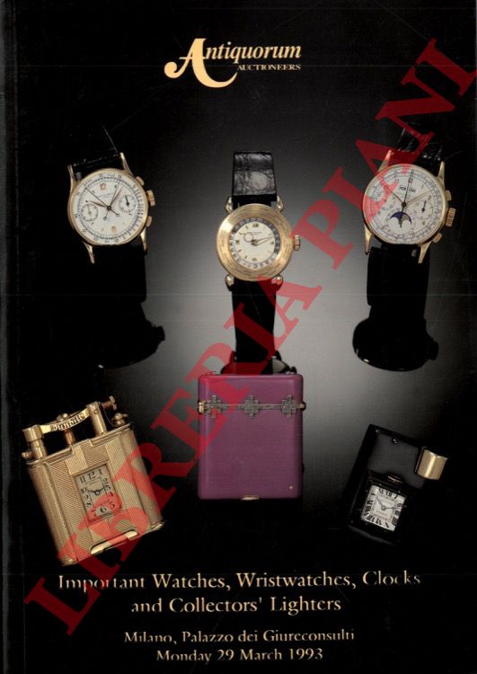 Antiquorum Auctioneers - - Important Watches, Wristwatches, Clocks and Collectos' Lighters.