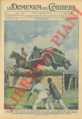 BELTRAME A. - - Gara tra un'automobile e un cavallo.