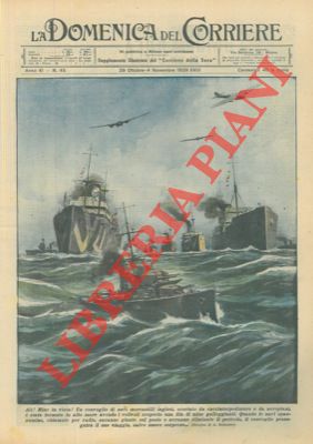 BELTRAME A. - - Un convoglio di navi mercantili inglesi, scortato da cacciatorpediniere e da aeroplani,  stato fermato in alto mare avendo i velivoli scoperto una fila di mine galleggianti.