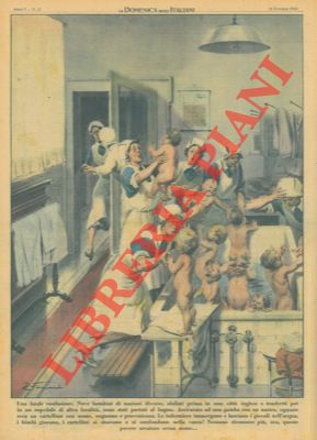 FERRARI R. - - Nove bambini portati al bagno recavano dei cartellini con nome, cognome e provenienza, ma quando li mettevano nell'acqua questi si staccavano e le infermiere li confondevano.