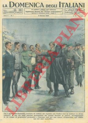 FERRARI R. - - Un patriota perseguitato dai nazisti, truccato in modo da non essere riconosciuto, addita uno dei suoi carnefici.
