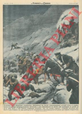 MOLINO W. - - Una pattuglia di carabinieri soccorre, in alta Valle d'Aosta, cinquanta emigranti siciliani travolti dal freddo e dalla neve.