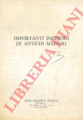 Arte Grafica Antica - - Importanti incisioni di antichi maestri.