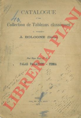 - - Catalogue d'une collection de tableaux classiques a vendre a Bologne (Italie).