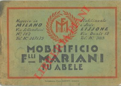 - - Mobilificio Mariani fu Abele. Catalogo.