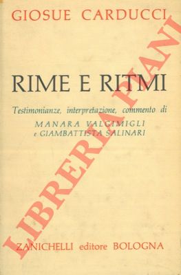 CARDUCCI Giosue - - Rime e ritmi.