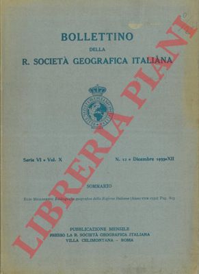 MIGLIORINI Elio - - Bibliografia geografica della Regione Italiana (Anno VIII: 1932).