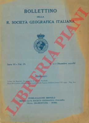 MIGLIORINI Elio - - Bibliografia geografica della Regione Italiana (Anno VII: 1931).