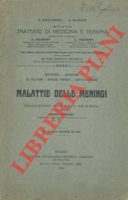 HUTINEL - KLIPPEL - H. CLAUDE - ROGER VOISIN - LEVY VALENSI - - Malattie delle meningi.