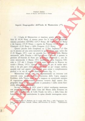 PAOLI Paolo - - Aspetti fitogeografici dell'Isola di Montecristo.