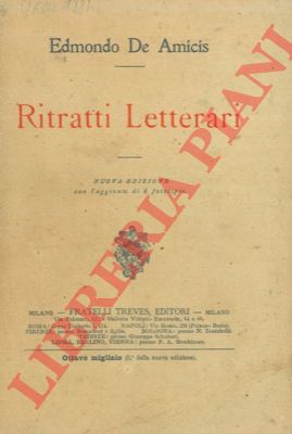 DE AMICIS Edmondo - - Ritratti letterari.