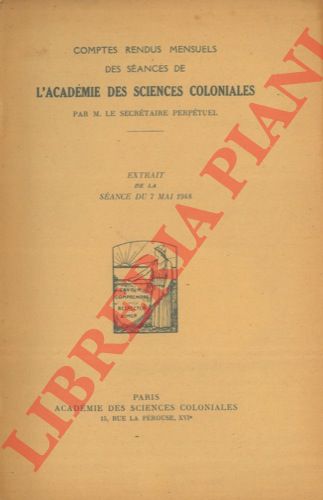 HEIM Roger - - Acadmie des sciences coloniales. Sance du 7 Mai 1948.