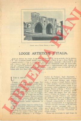 MELANI Alfredo - - Logge artistiche d'Italia.
