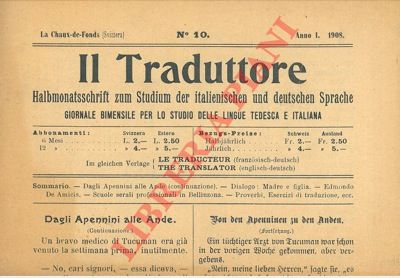 - - Il traduttore. Giornale bimensile per lo studio delle lingue tedesca e italiana.