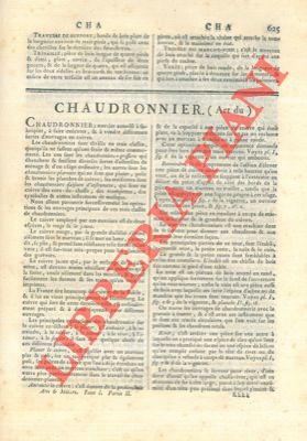 Encyclopedie mthodique - Art du chaudronnier.