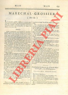Encyclopedie mthodique - - Art du marchal - grossier.