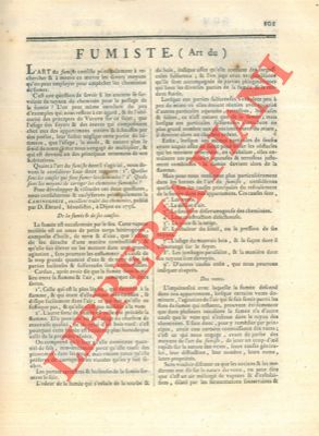 Encyclopedie mthodique - - Art du fumiste.