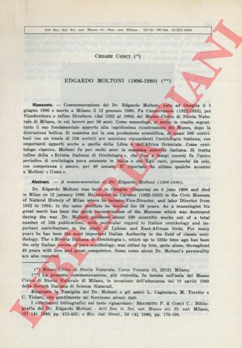 CONCI Cesare - - Edgardo Moltoni (1896-1980).