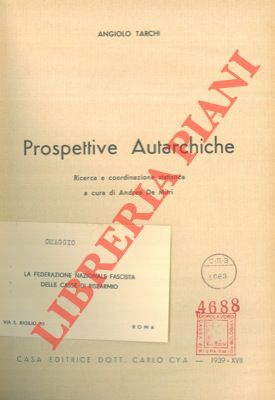TARCHI Angiolo - - Prospettive autarchiche. 