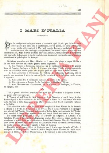 STRAFFORELLO Gustavo - - I mari d'Italia.