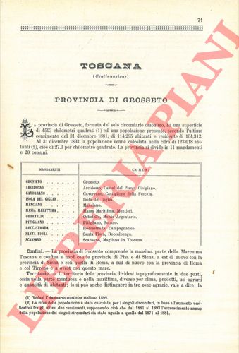 STRAFFORELLO Gustavo - - Provincia di Grosseto.