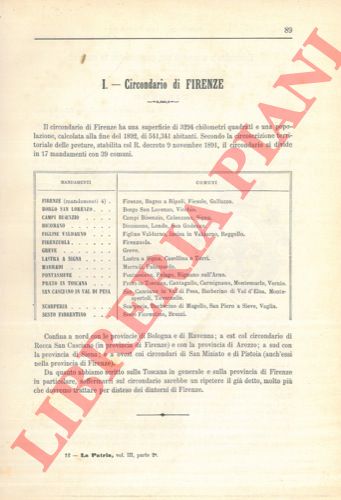 STRAFFORELLO Gustavo - - Circondario di Firenze.