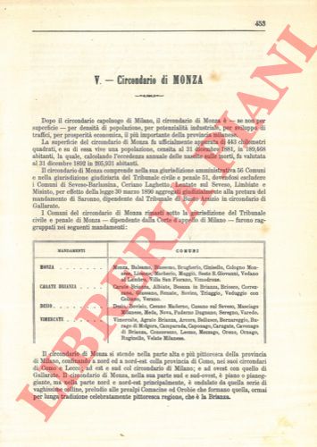 STRAFFORELLO Gustavo - - Circondario di Monza.