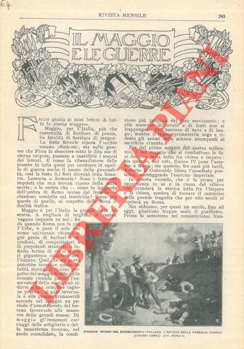 SOLDANI Valentino - - Il Maggio e le guerre.