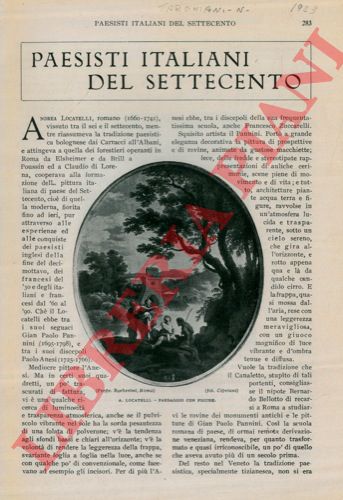 TARCHIANI Nello - - Paesisti italiani nel settecento.