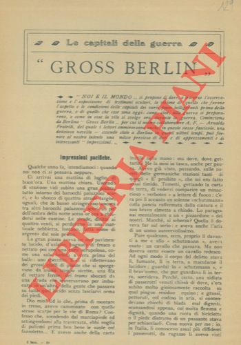 A.F. - - Le capitali della guerra. 