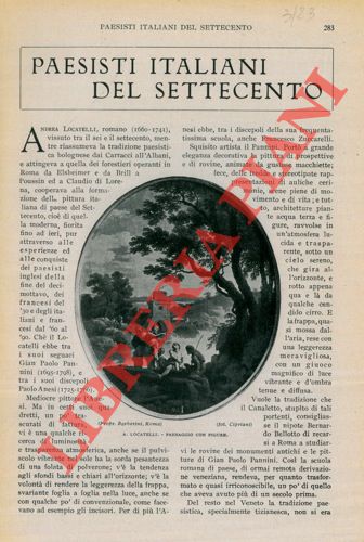 TARCHIANI Nello - - Paesisti italiani nel settecento.