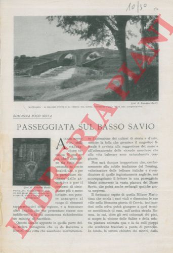 BANDINI BUTI Antonio - - Passeggiata sul Basso Savio. Romagna poco nota.
