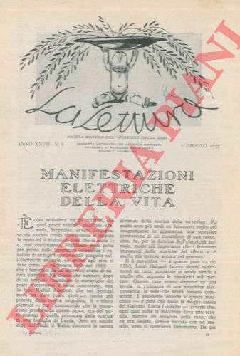 HERLITZKA Amedeo - - Manifestazioni elettriche della vita.