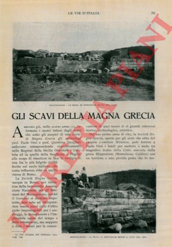 - - Gli scavi della Magna Grecia.