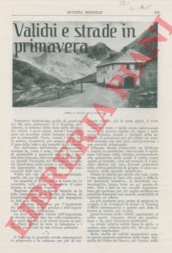 TCI - - Valichi e strade in primavera. (Stelvio).