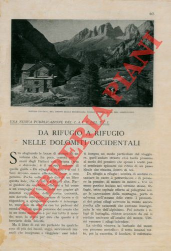 TOMASELLI Cesco - - Da rifugio a rifugio nelle Dolomiti occidentali.