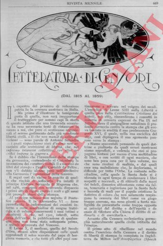 GUTIERREZ Beniamino - - Letteratura di censori (dal 1815 al 1859).