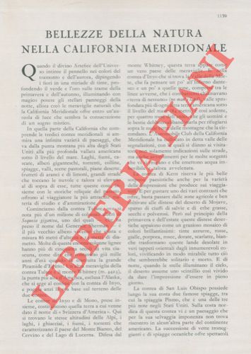GAFFEY Ernest - - Bellezze della natura nella California meridionale. 